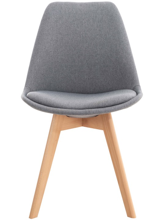 Sada 4 stoličiek Linares látka, svetlosivá