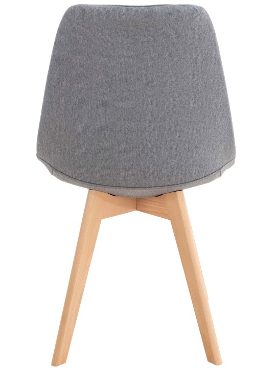 Sada 4 stoličiek Linares látka, svetlosivá