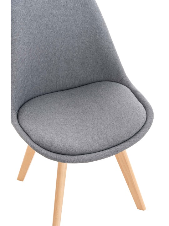 Sada 4 stoličiek Linares látka, svetlosivá