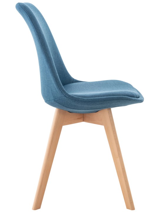 Sada 4 stoličiek Linares látka, modrá