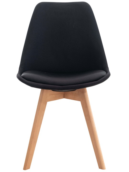 Sada 4 stoličiek Linares látka, čierna