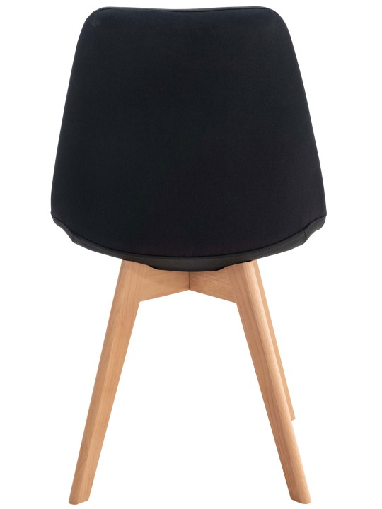 Sada 4 stoličiek Linares látka, čierna