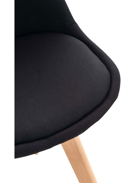 Sada 4 stoličiek Linares látka, čierna