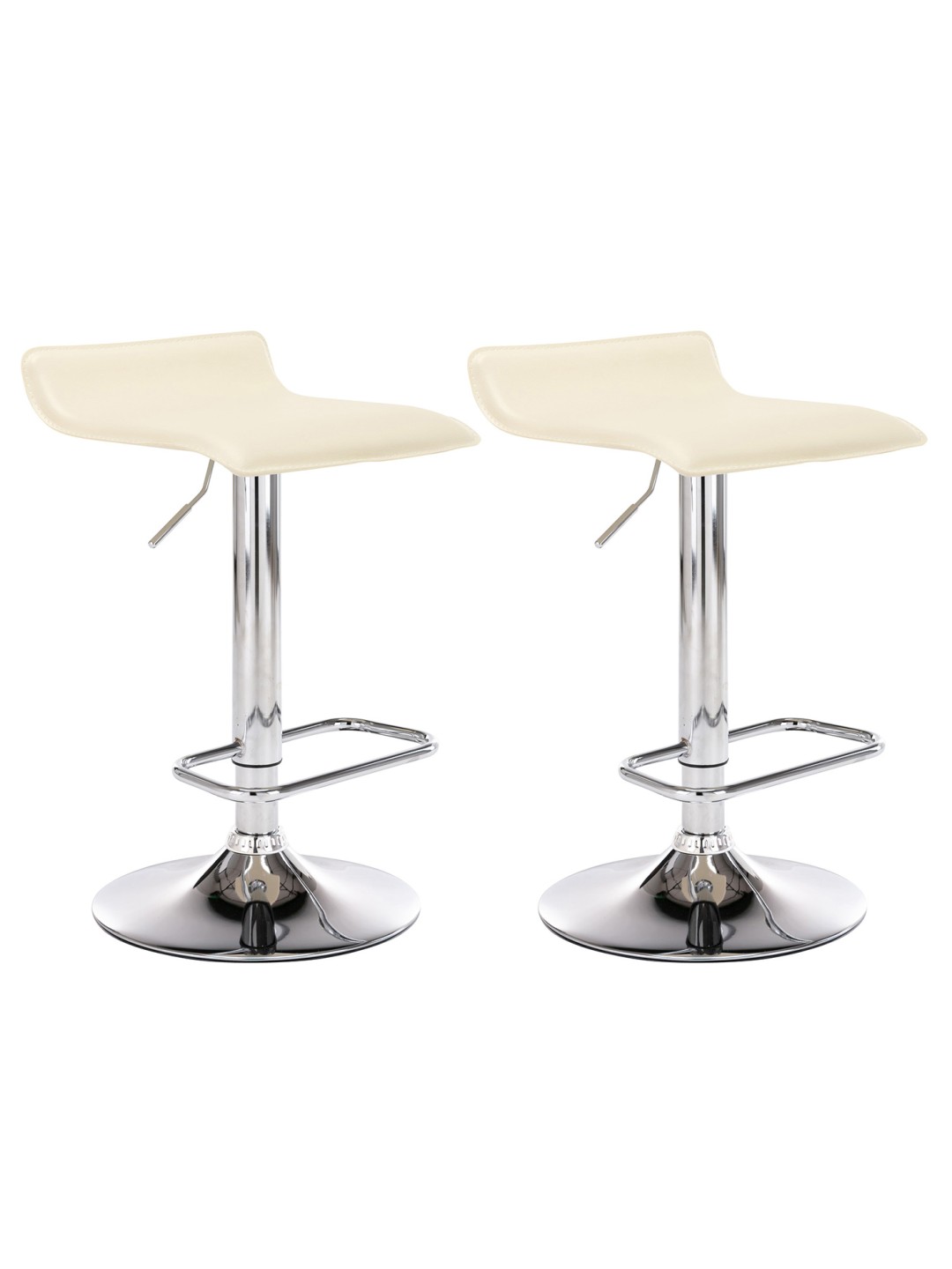 Sada 2 barových stoličiek Dyn, krémová