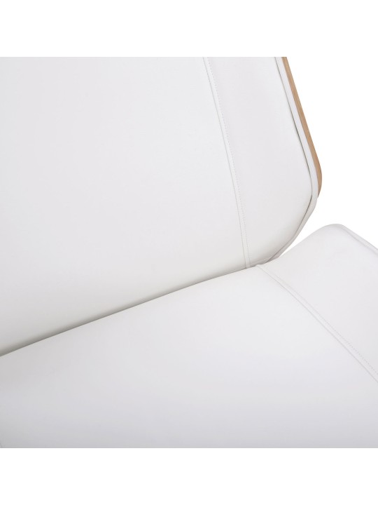 Kancelárske kreslo Varel z umelej kože, prírodná/biela