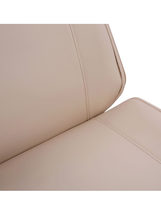 Kancelárske kreslo Varel z umelej kože, prírodná/krémová