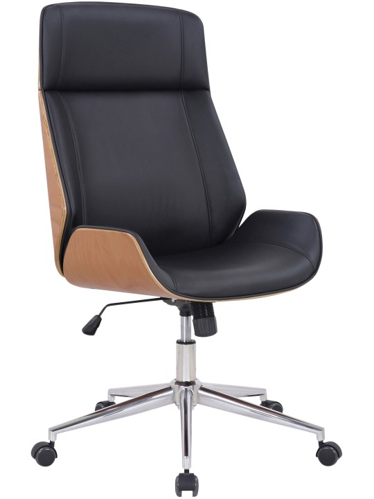 Kancelárske kreslo Varel z umelej kože, prírodná/čierna