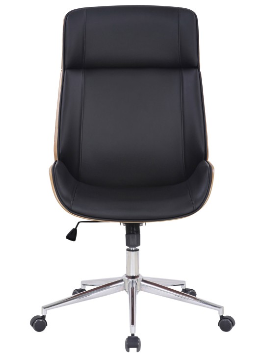 Kancelárske kreslo Varel z umelej kože, prírodná/čierna