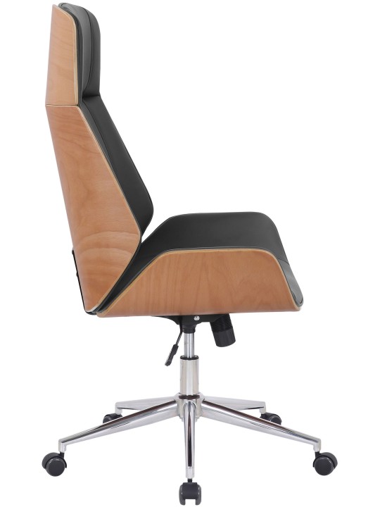 Kancelárske kreslo Varel z umelej kože, prírodná/čierna