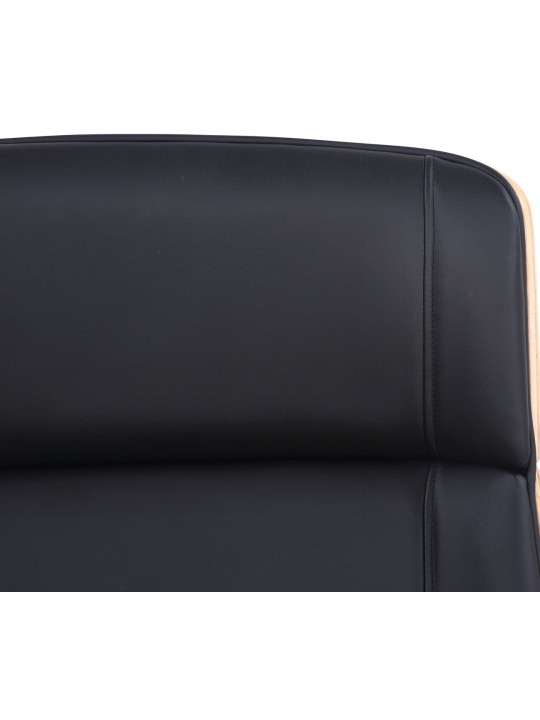 Kancelárske kreslo Varel z umelej kože, prírodná/čierna