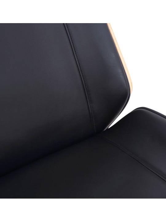 Kancelárske kreslo Varel z umelej kože, prírodná/čierna