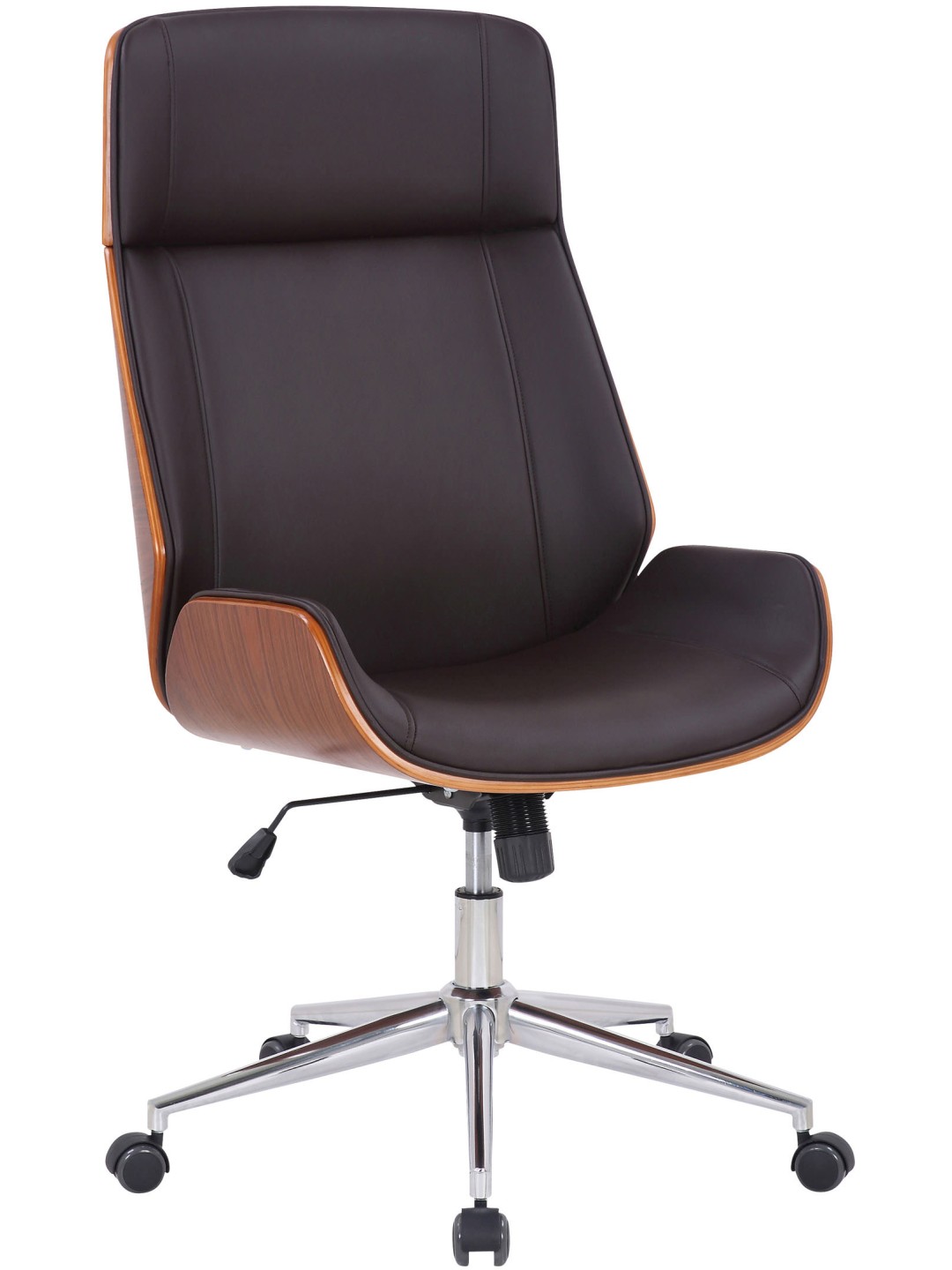Kancelárske kreslo Varel z umelej kože, orech/hnedá