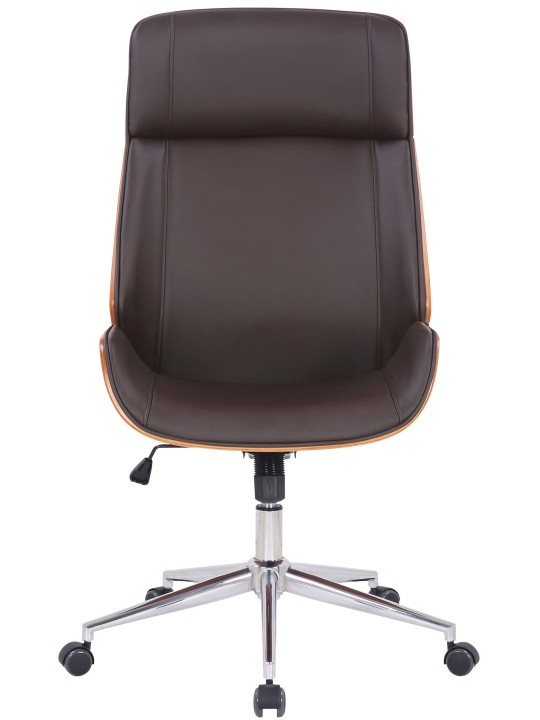 Kancelárske kreslo Varel z umelej kože, orech/hnedá