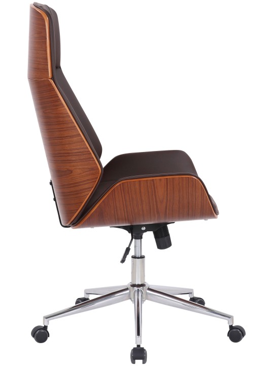 Kancelárske kreslo Varel z umelej kože, orech/hnedá
