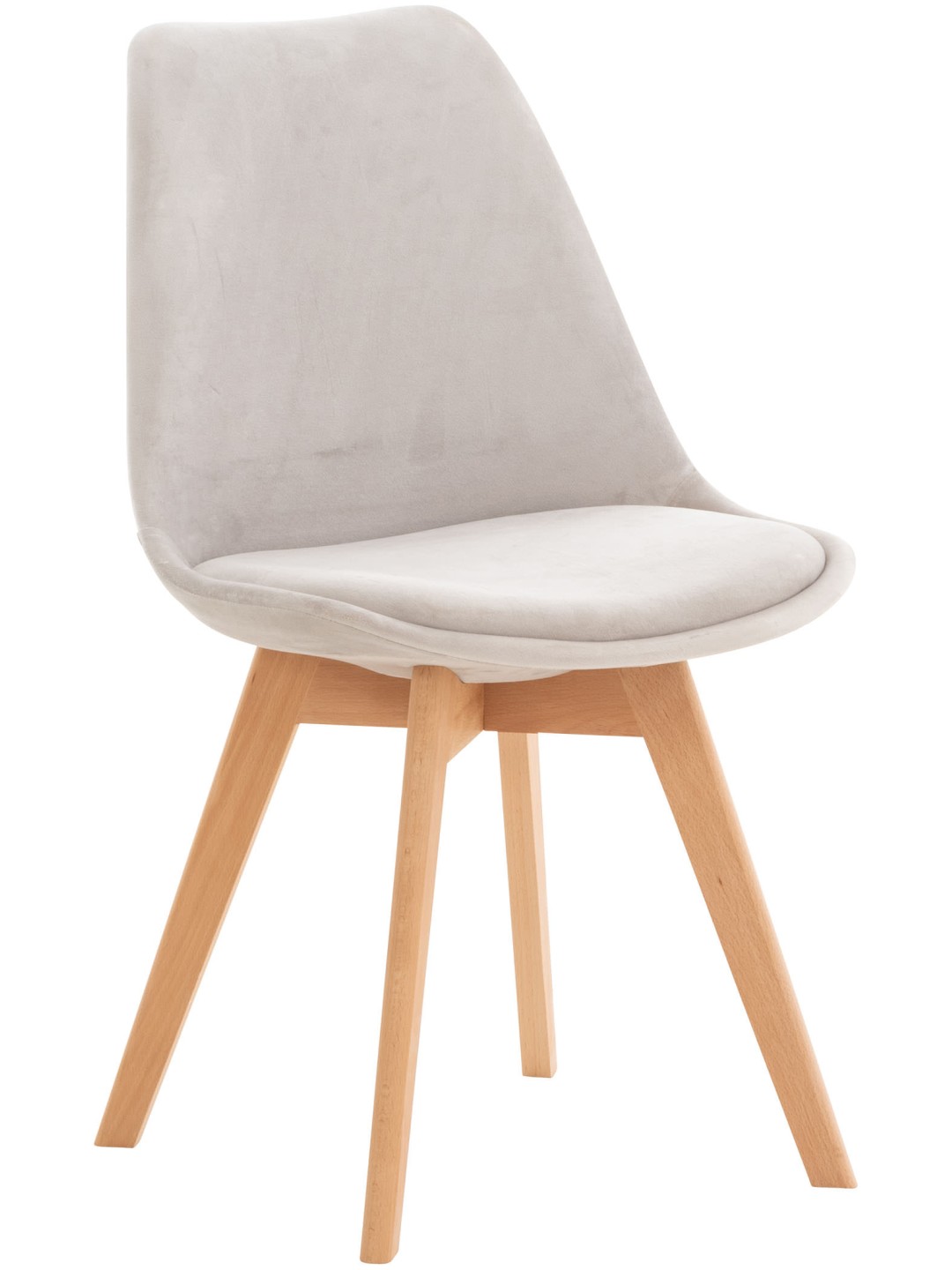 Stolička Linares Velvet, svetlosivá