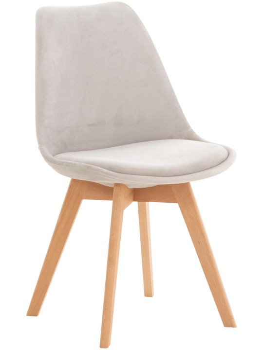 Stolička Linares Velvet, svetlosivá