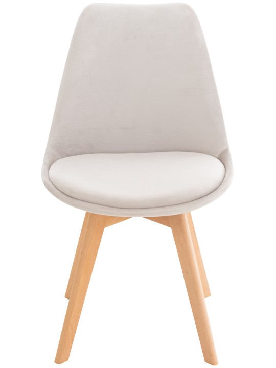 Stolička Linares Velvet, svetlosivá