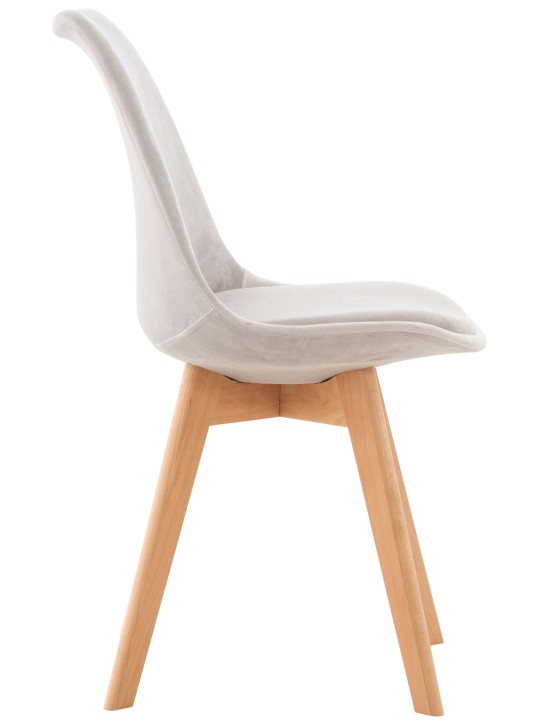 Stolička Linares Velvet, svetlosivá