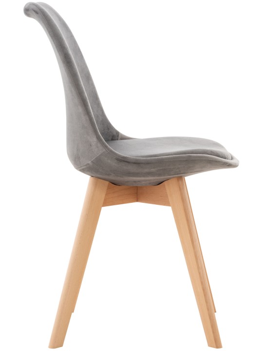 Stolička Linares Velvet, sivá