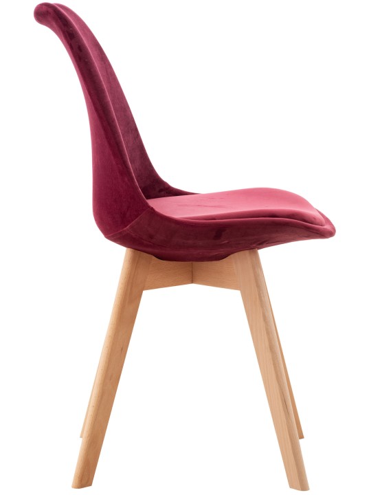 Stolička Linares Velvet, bordeaux