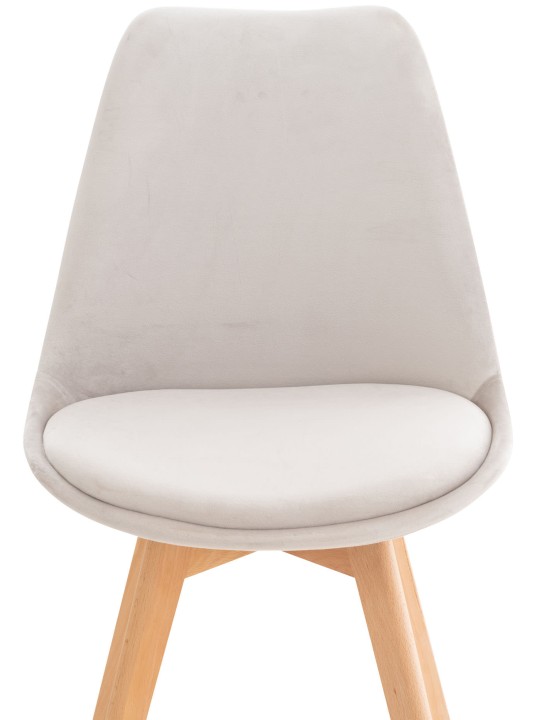 Stolička Linares Velvet, svetlosivá