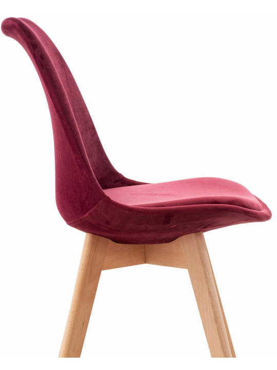 Stolička Linares Velvet, bordeaux