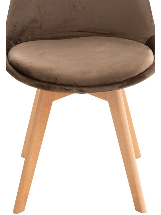 Stolička Linares Velvet, tmavohnedá