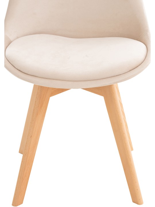 Sada 4 stoličiek Linares velvet, béžová