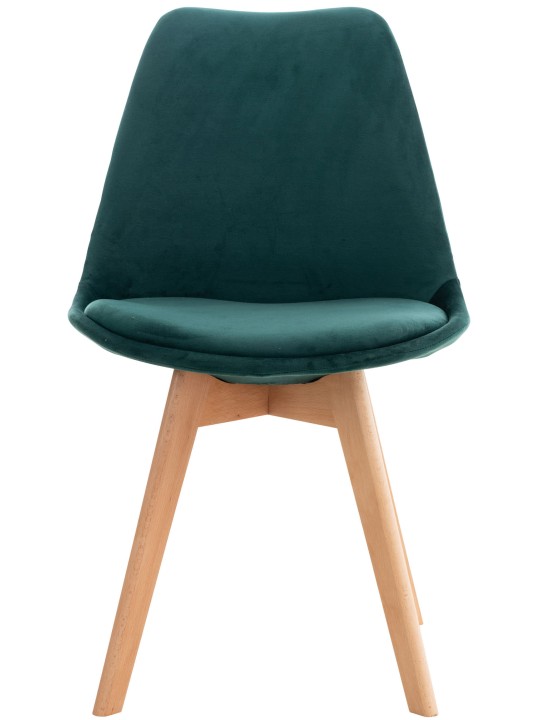 Sada 4 stoličiek Linares velvet, zelená