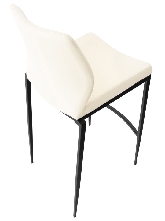 Barová stolička Matola z umelej kože, krémová