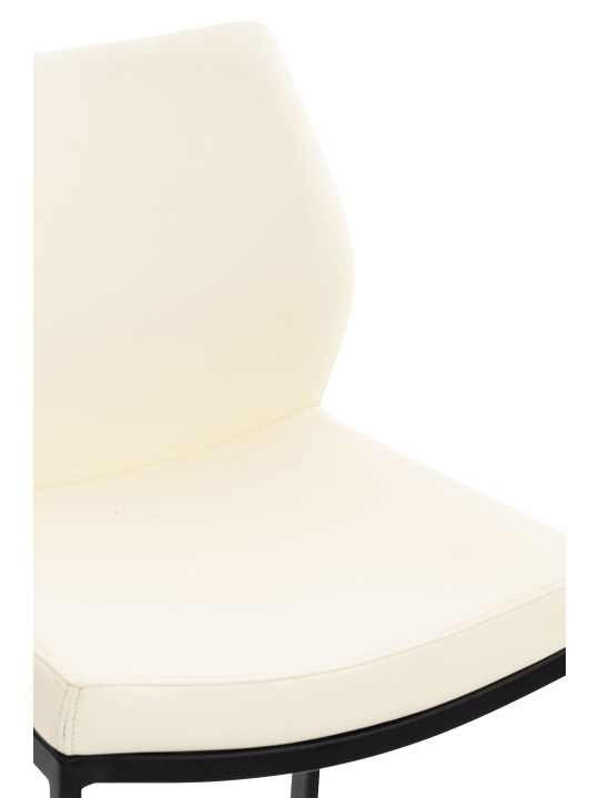 Barová stolička Matola z umelej kože, krémová