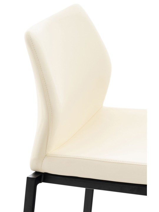 Barová stolička Matola z umelej kože, krémová