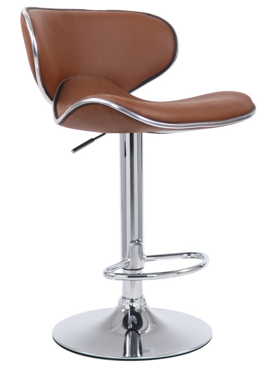 Barová stolička Las Vegas V2 chróm, svetlohnedá