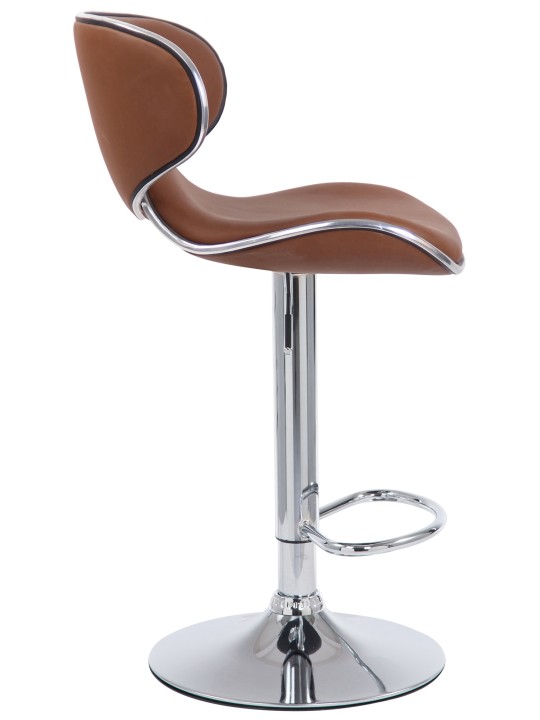 Barová stolička Las Vegas V2 chróm, svetlohnedá