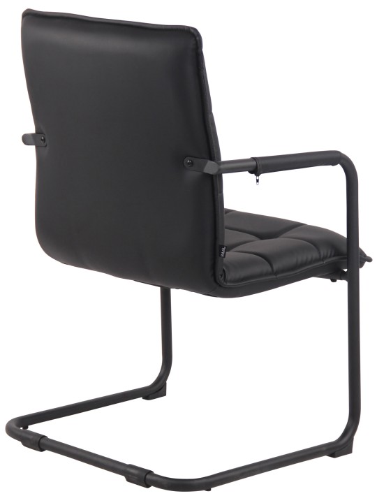 Kreslo pre návštevy Gandia umelá koža, čierna