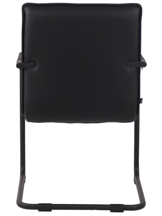 Kreslo pre návštevy Gandia umelá koža, čierna