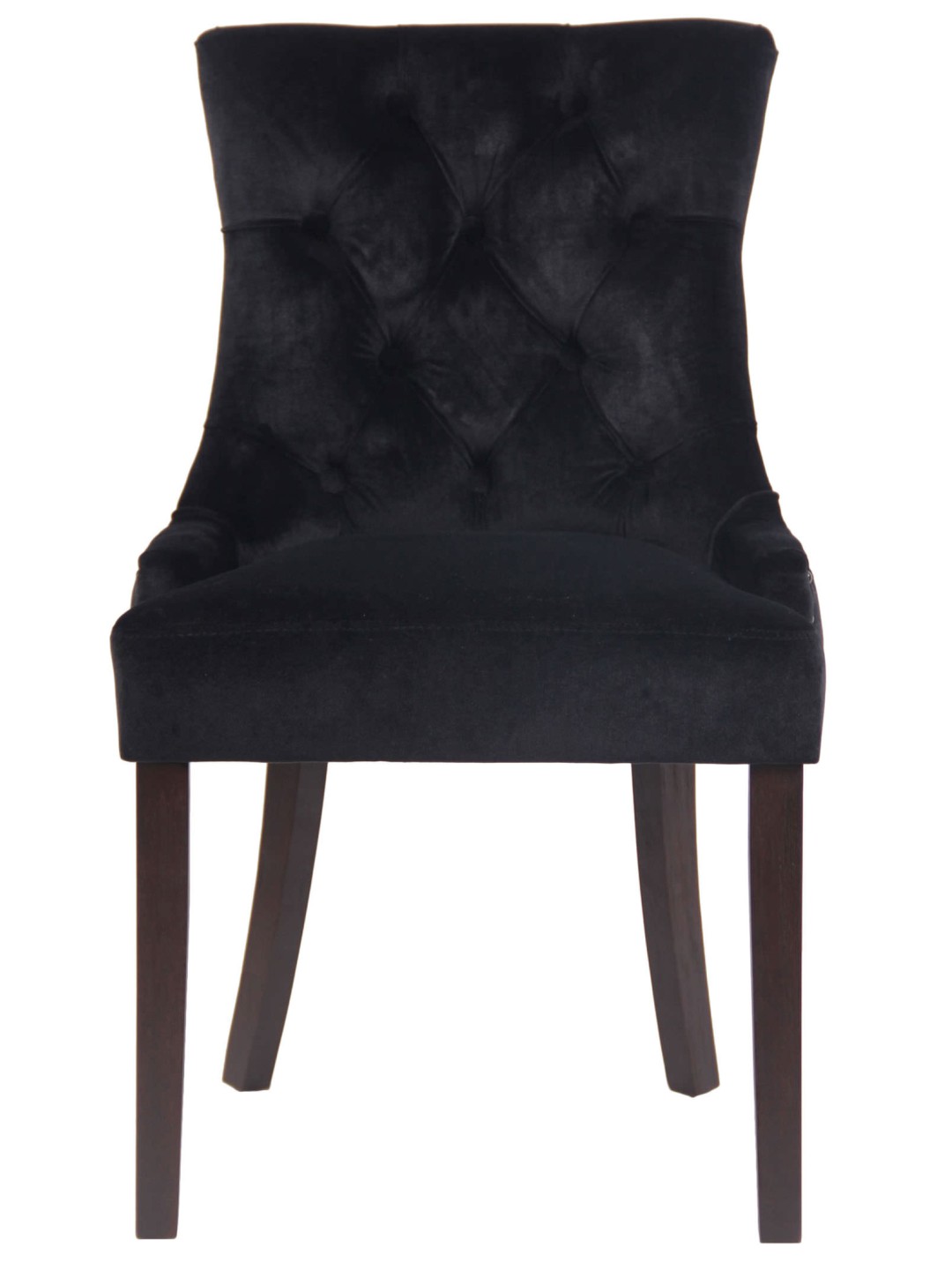 Sada 4 jedálenských stoličiek Aberdeen velvet antique, čierna