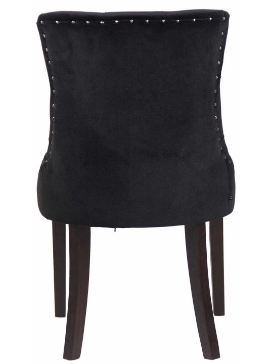 Sada 4 jedálenských stoličiek Aberdeen velvet antique, čierna