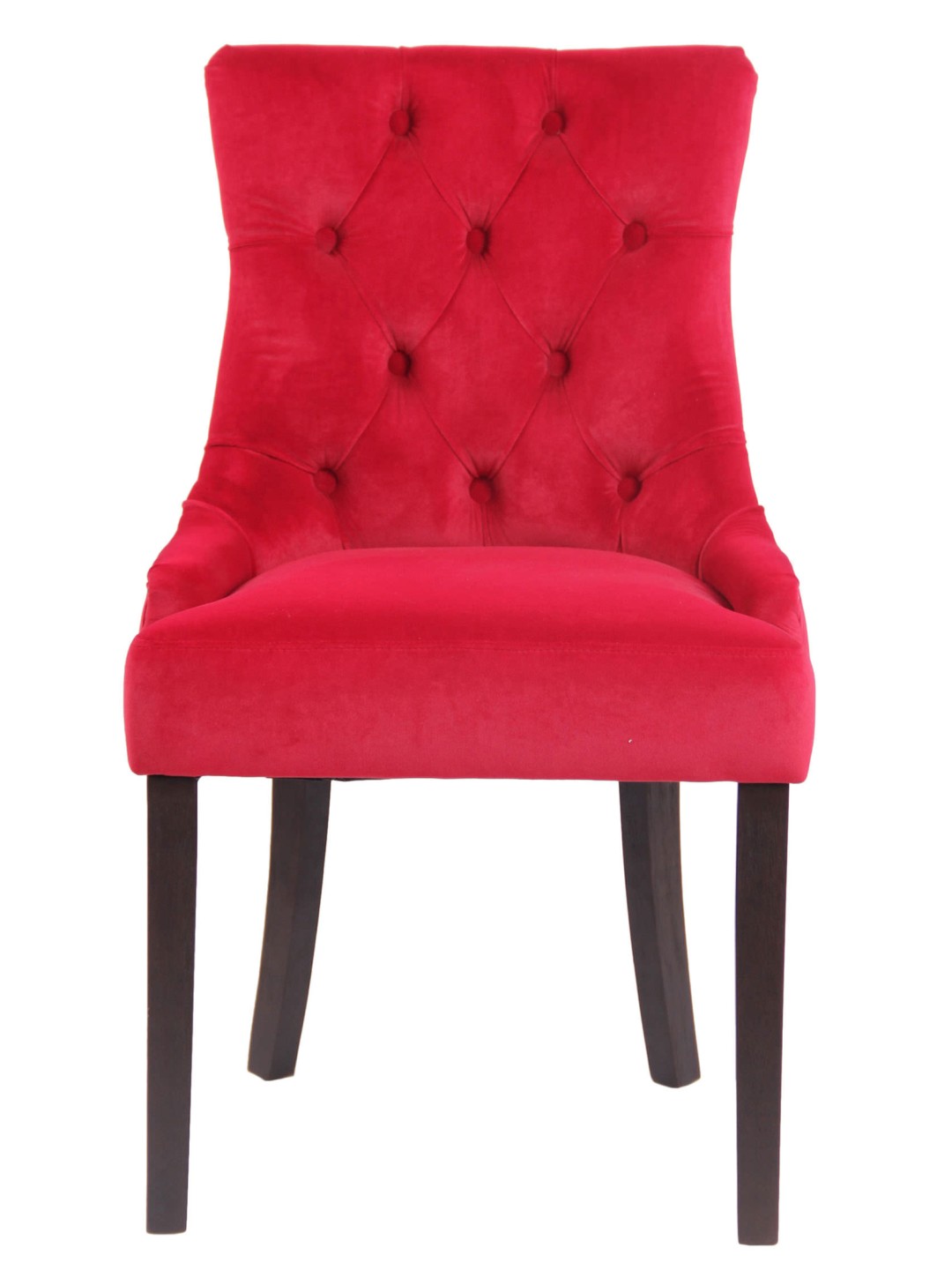 Sada 4 jedálenských stoličiek Aberdeen velvet antique, červená