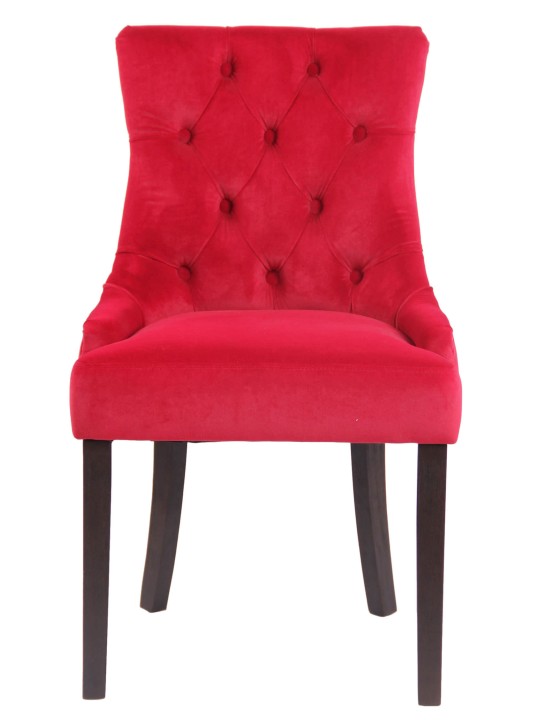 Sada 4 jedálenských stoličiek Aberdeen velvet antique, červená