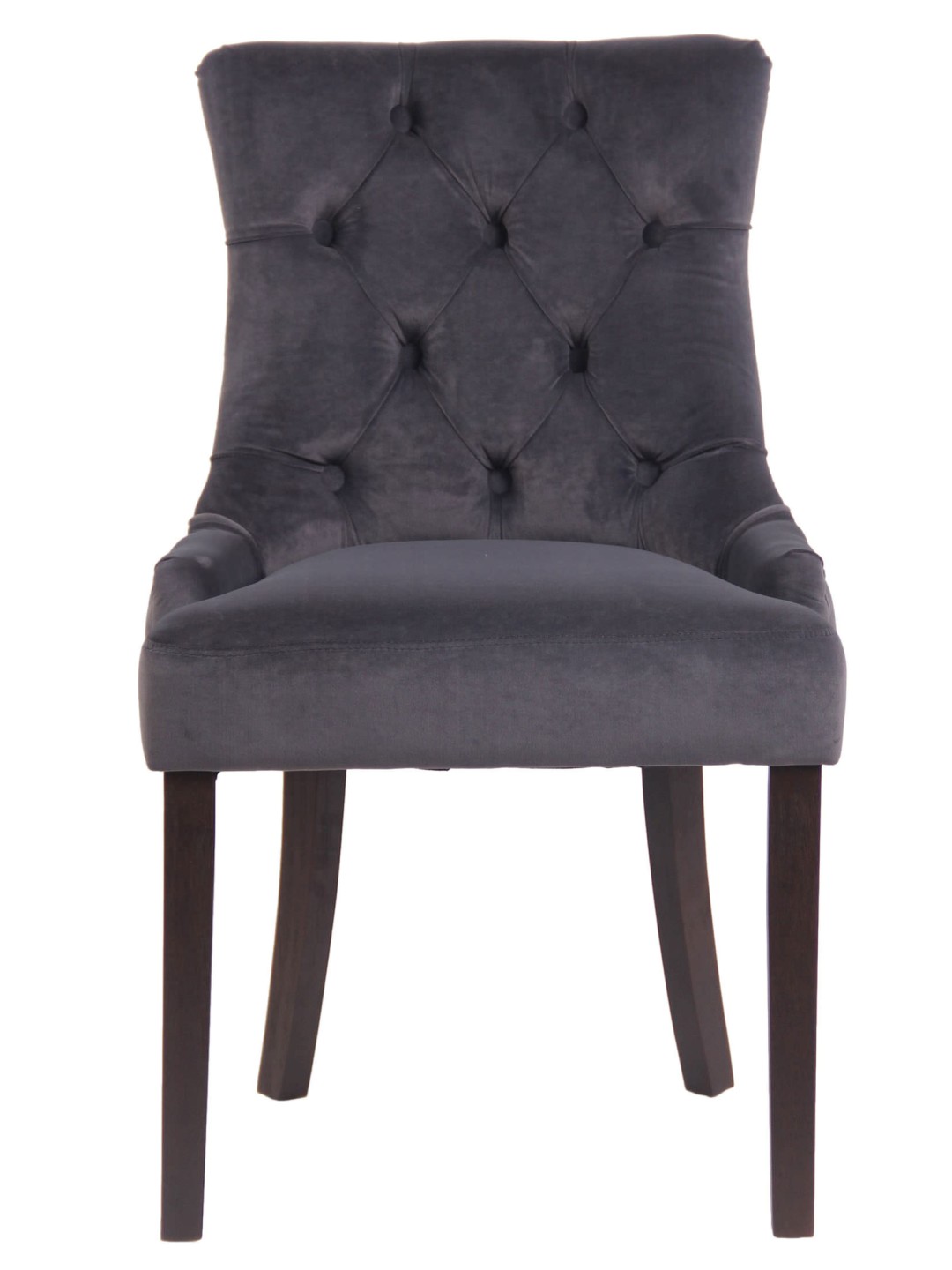 Sada 4 jedálenských stoličiek Aberdeen velvet antique, tmavosivá