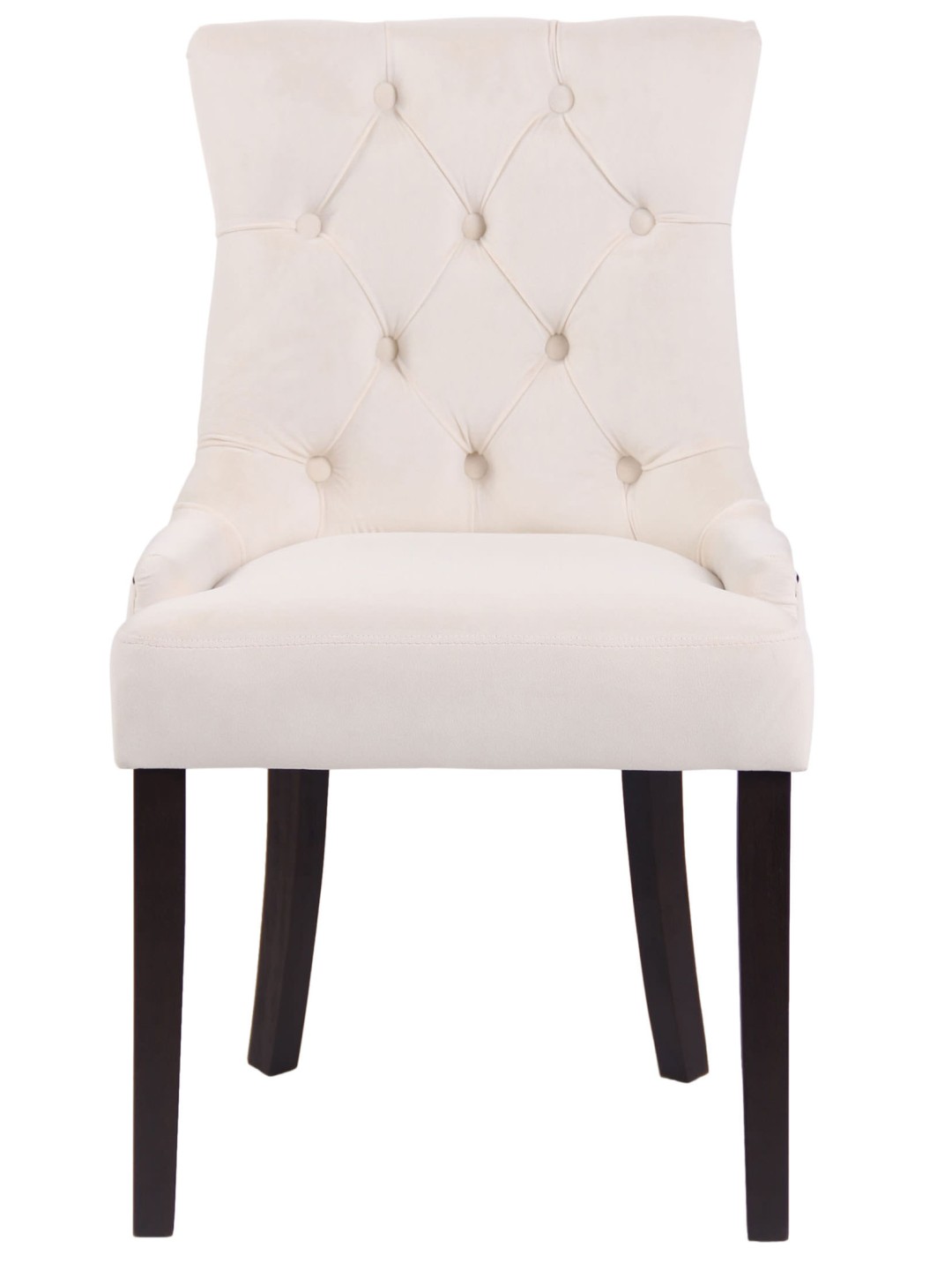 Sada 4 jedálenských stoličiek Aberdeen velvet antique, krémová