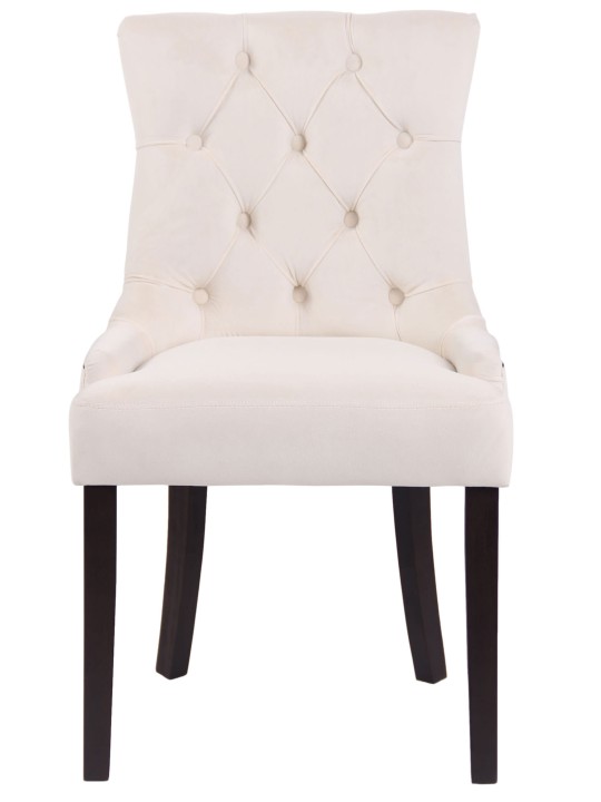 Sada 4 jedálenských stoličiek Aberdeen velvet antique, krémová