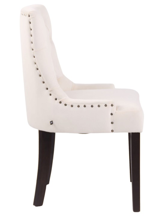 Sada 4 jedálenských stoličiek Aberdeen velvet antique, krémová