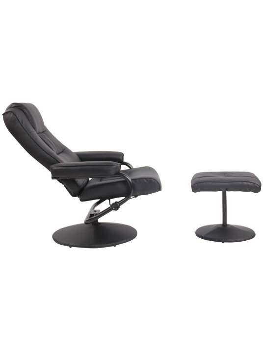 Kreslo Ennis s podnožkou, čierna