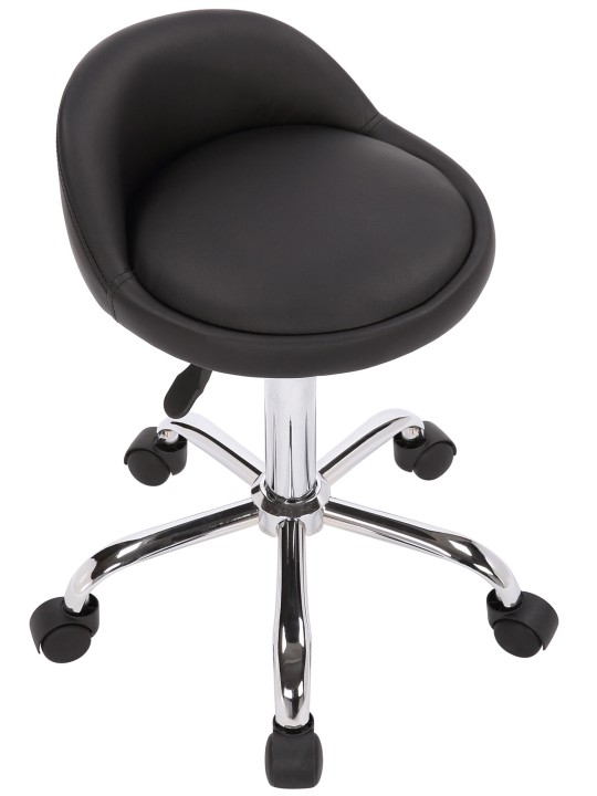Pracovná stolička Teramo umelá koža, čierna