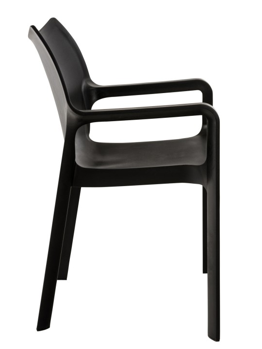 SET 2 stohovacích stoličiek DIVA, čierna