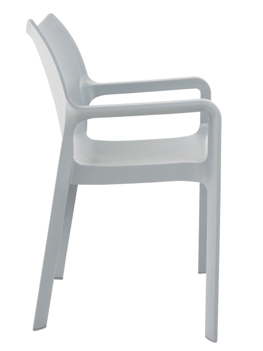 SET 2 stohovacích stoličiek DIVA, svetlosivá