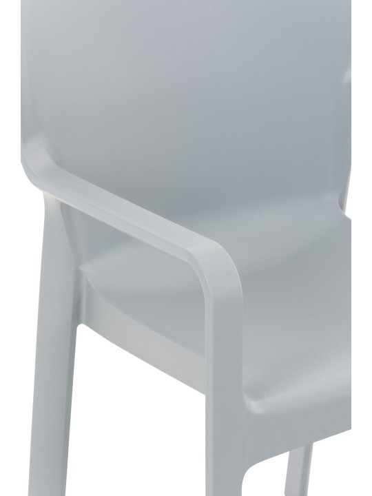 SET 2 stohovacích stoličiek DIVA, svetlosivá