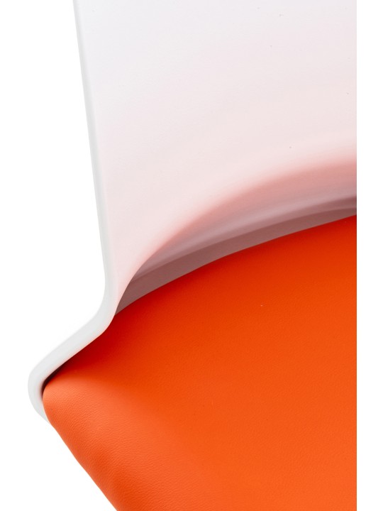 Kancelárske kreslo Apolda z umelej kože, oranžová